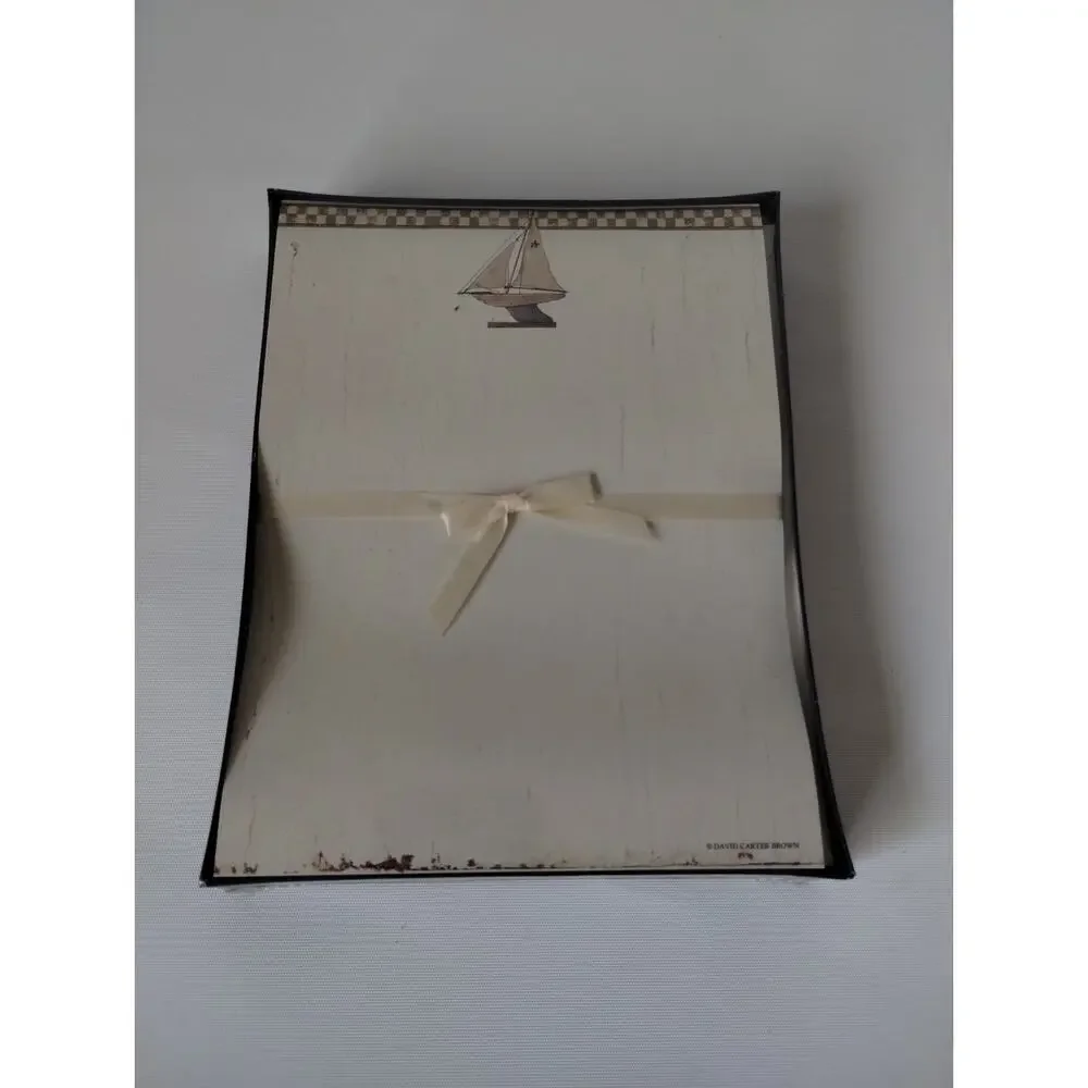 Creative Papers by C.R. Gibson Vintage Stationary - Pond Yachts - Sailboat 1997